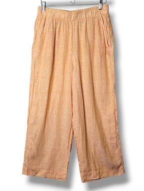 Tahari 100% Linen Wide Leg Pants Size Large